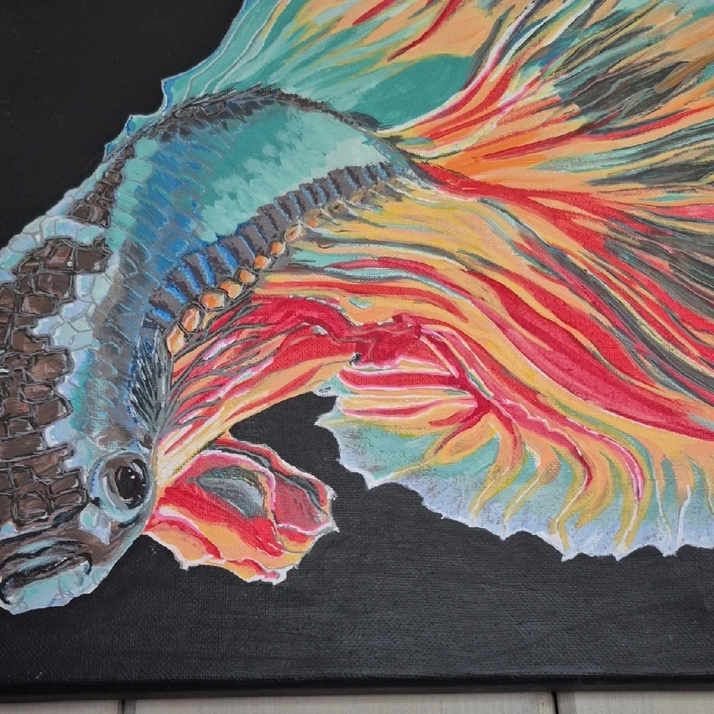 Fighting Fish Original Art